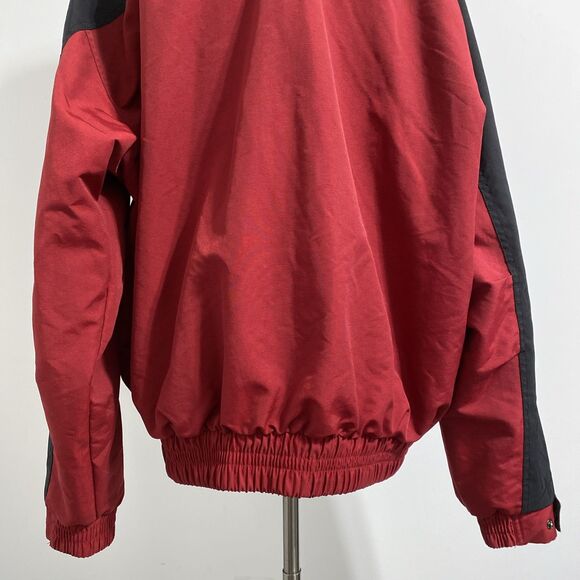 Carhartt Jacket Men's XL Red Black J105 Mesh Lined Hooded Nylon Color Block Coat - Picture 8 of 10